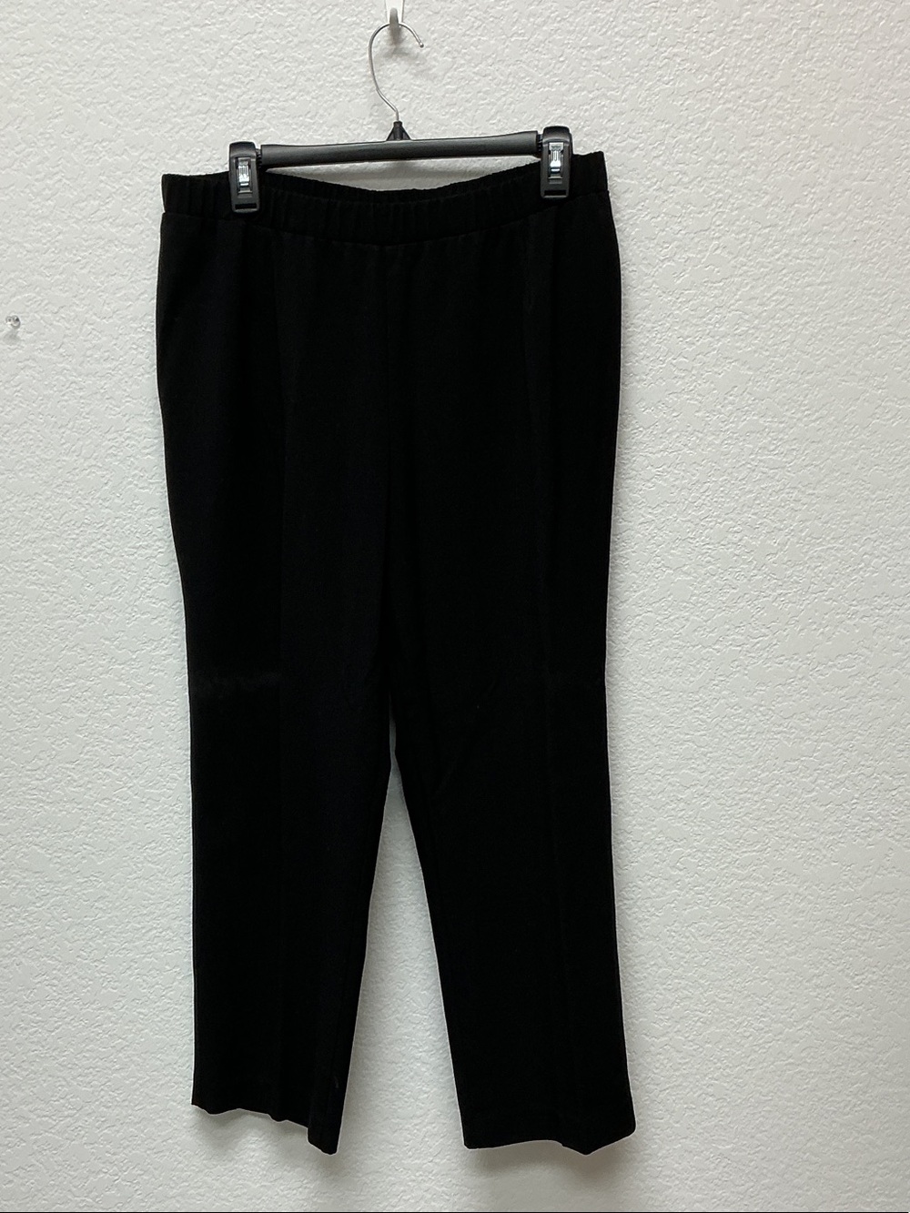 Kim Rogers Black Pull-On Straight Leg Trousers